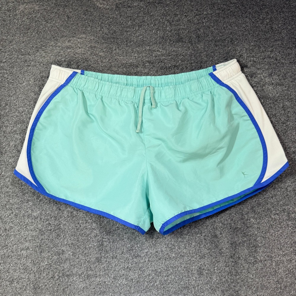 Danskin Now Running Shorts Women XXL Aqua Reef Mesh Trim
